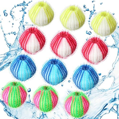 Blulu 12 Pieces Pet Hair Remover for Laundry, Stylish Color - color: Stylish Color