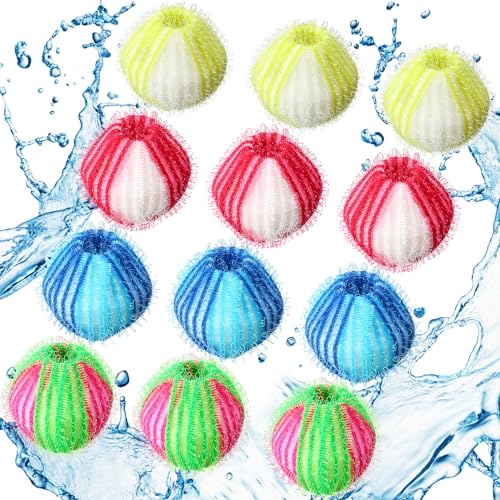Blulu 12 Pieces Pet Hair Remover for Laundry, Stylish Color - color: Stylish Color