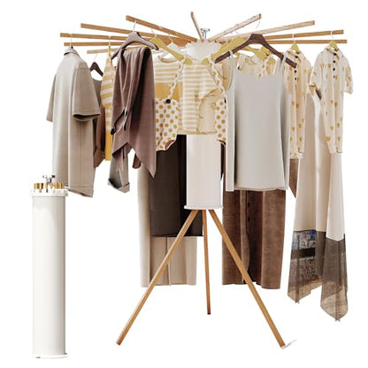 BOQORAD Clothes Drying Rack Foldable,Laundry Drying Rack,Drying Rack Clothing(16 Wood Poles),Clothes Hanger Rack,Laundry Rack Folding,Collapsible,Retractable - style: 16 Wood Poles