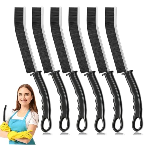 Crevice Cleaning Brush, 6PCS Hard Bristle Crevice Cleaning Brush, Multifunctional Cleaning Gap Brush Tool for Home, Bathroom, Kitchen, Window Track, Bathtub, Vehicle, Faucets, Bowl, Teapot, Cup Use
