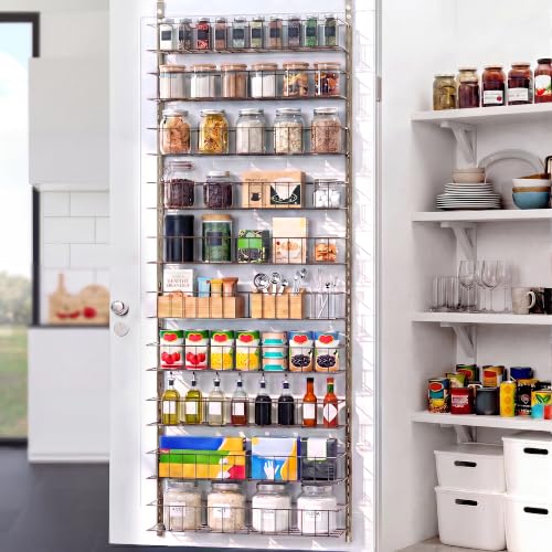 ElegantArray 10-Tier Pantry Door Organizer, Brown - color: Brown, size: 10-Tier
