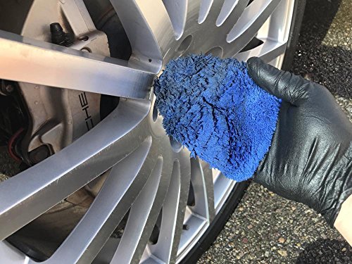 Autofiber Wheel Fingers Microfiber Rim and Wheel Half Mitts - Pack of 4 (Non-Split) (6 inch x 4.5 inch x 1 inch)