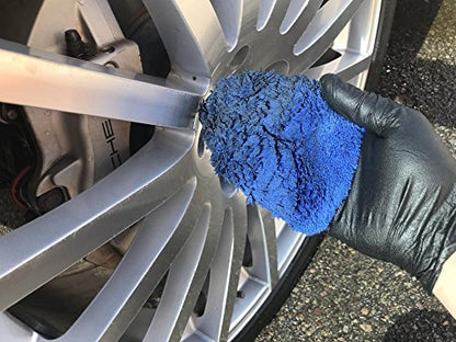Autofiber Wheel Fingers Microfiber Rim and Wheel Half Mitts - Pack of 4 (Non-Split) (6 inch x 4.5 inch x 1 inch)