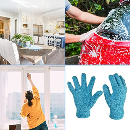 M METERXITY Dust Removal Gloves - Household Cleaning Mitts Soft & Durable, Apply to Kitchen/Garden/Room - color: Brown