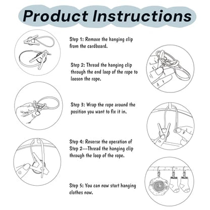 90 Pack Multi-Purpose Laundry Hooks Hanging Clips Bulk with Plastic Rope Hanger Clips for Baby Clothes Closet Organizer for Wardrobe Sock Pants Hat Towel Bathroom(White) - color: White