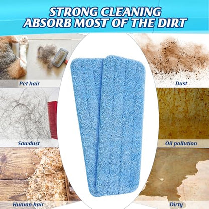 40 Pack Microfiber Mop Pads Machine Washable Flat Mop Head Replace