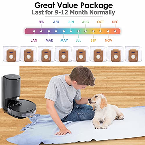 (8 Pieces) N10 Replacement Dust Bags for ECOVACS DEEBOT OZMO N10 Plus T8 AIVI T8 Max, AIVI & T8 Series, T9 T9+ N8 Pro series DX93 DDX96, Robot Vacuum Filter Bags Replacement Canister Vacuum Bags - color: Vacuum Bags(8 PCS)