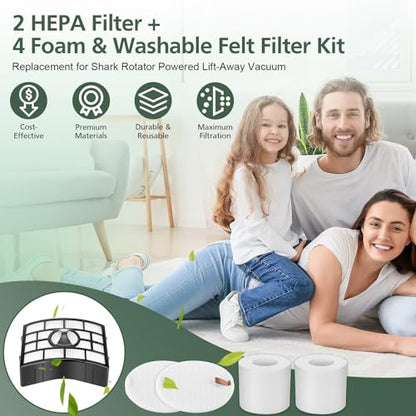 NV752 AZ1002 Replacement Filter for Shark Rotator Powered Lift-Away Vacuum