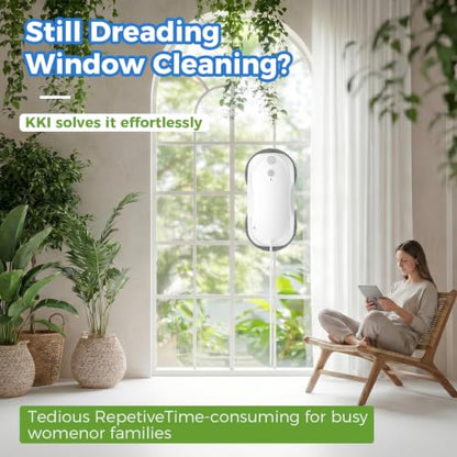 KKI Window Cleaning Robot, Auto-Dual Spray,for High-Rise Windows 4min/㎡ - color: White-gray