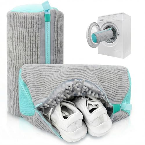 Shoe Washing Machine Bag, Reusable Sneaker Laundry Bag, 2 Pack Gery - color: Grey 2pcs