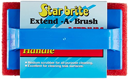 STAR BRITE Red Scrub Pad with Interchangeable Handle, Medium (Pack of 12) - size: Medium (Pack of 12), style: Medium Red