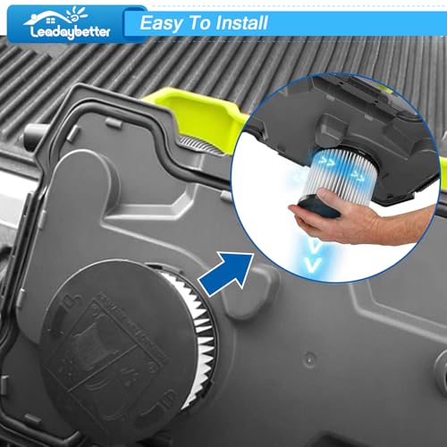 Leadaybetter Filter Replacement for Ryobi 18V ONE+ Wet/Dry Vacuum PCL733