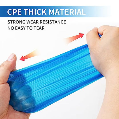 Disposable CPE Shoe Covers 100PACK(50 Pairs), Non Slip Waterproof, Blue - color: Blue, size: 100Pack
