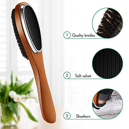 2 Pieces 3 in 1 Lint Cloth Brush Double Sided Garment Brush Lint Remover