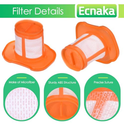 4 Pack HHVKF10 Dust-buster Filter Replacement Compatible with BLACK And DECKER Handheld Vacuum Filter Washable Fit for Models HHVK HHVK320J HHVK320J10 HHVK320JZ01 HHVK515J HHVK515JP HHVK515JP07
