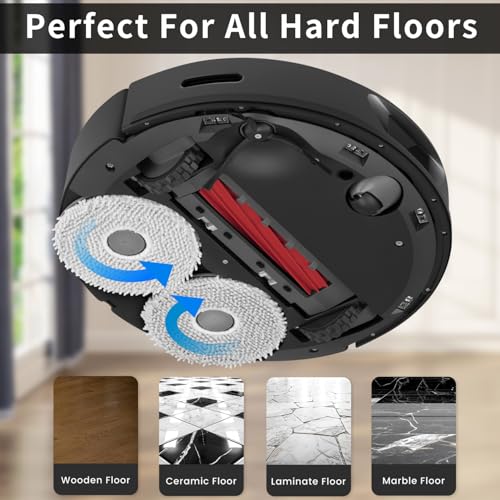 8 Pack Microfiber Mop Cloth Pad Set for Q Revo, Qrevo MaxV, Qrevo S, Qrevo Pro, Qrevo Slim,Qrevo Curv,Qrevo S5V,Qrevo Edge S5A,Qrevo Master,Saros 10R,QV35A,QV 35S Roborock Robot Vacuum Mop Accessories - size: Qrevo S5V Mop-8pcs