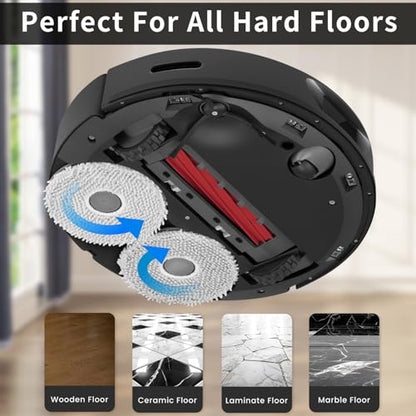 8 Pack Microfiber Mop Cloth Pad Set for Q Revo, Qrevo MaxV, Qrevo S, Qrevo Pro, Qrevo Slim,Qrevo Curv,Qrevo S5V,Qrevo Edge S5A,Qrevo Master,Saros 10R,QV35A,QV 35S Roborock Robot Vacuum Mop Accessories - size: Qrevo S5V Mop-8pcs