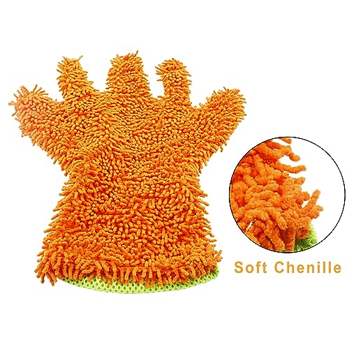 BokWin 2-Pack Car Wash Mitt, Orange - color: Orange