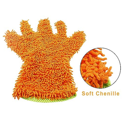 BokWin 2-Pack Car Wash Mitt, Orange - color: Orange