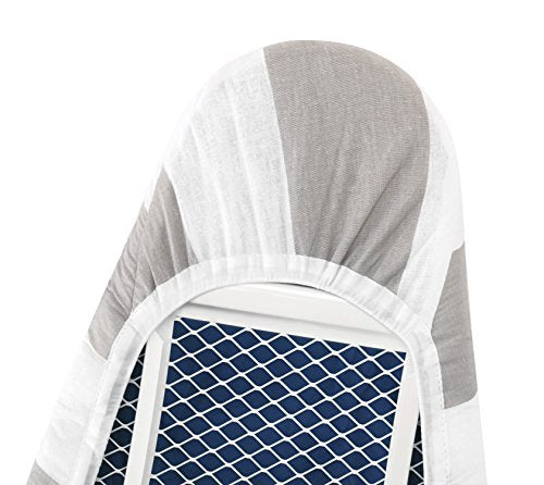 Whitmor Reversible Ironing Board Cover and Pad 54.0x15.0, Gray Blue - color: Gray Blue, size: 54x15 Inches