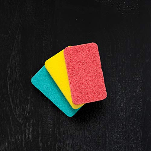 Handy Gourmet Silicone Sponges (Set of 3 Colors) Kitchen and Dish Scrubber, Fragrance, Mildew, Odor Free, Multi (JB8489S3) - size: Set of 3