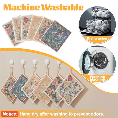 JOYMOOP 6 Pack Dishcloths for Kitchen, Reusable Absorbent Non-Scratch Cleaning Cloths, Washable Quick-Drying Rags for Cookware and Household, 6.7×7.9 Inch - color: Quiet Luxury [6 Pcs]