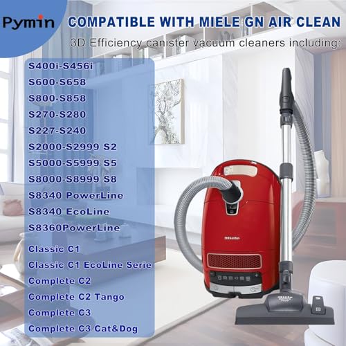 Pymin 5 layer 12 Pack GN Vacuum Dust Bags for Miele Classic C1,Complete C1 - size: A-12Pcs