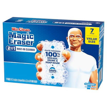Mr. Clean Magic Eraser Foaming Sponge, All Purpose, Dawn Cleaning Power,Wall Cleaner, Sneaker Cleaner,OvenCleaner,Kitchen,Bathroom,Shower Cleaning Supplies, Scrubber,Ultra Foamy, 7 Count (Pack of 4) - size: 7 Count (Pack of 4), style: Original Version