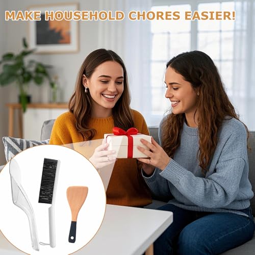 Mattress Lifter & Bed Sheet Tucker Tool Set - Mattress Wedge Elevator for Easy Lifting Mattress, Bed Maker Tool for Changing Sheets, Bed Skirt Tucking & Cleaning with Built-in Dust Brush