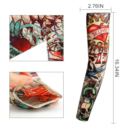 YARIEW Temporary Tattoo Sleeves for Men Arm Sleeves for Men Tattoo Sleeve - color: Multicolor-8