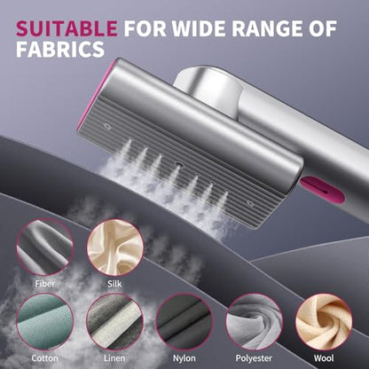 G9 Pro Smart Handheld Steamer for Clothes, Palm-Sized & Lightweight (1lb), Dual Steam Modes, Easy Wrinkle Remover, Auto Shut-Off, Travel & Home Double Use - color: Red