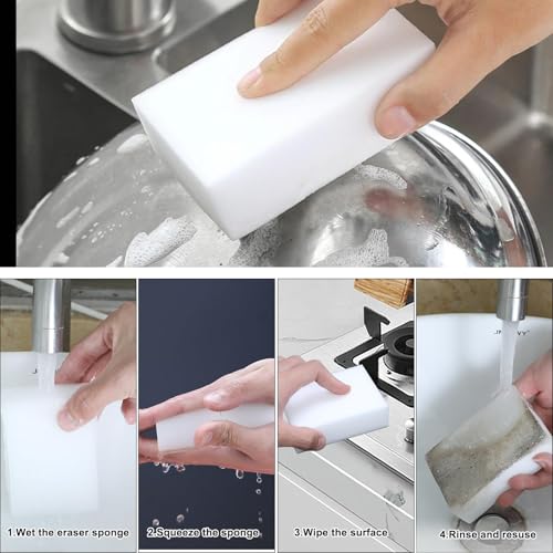 Magic Sponge Eraser,Multi-Functional Household Cleaning Kitchen Dish Sponge for Furniture (2X-100) - color: 2x-100