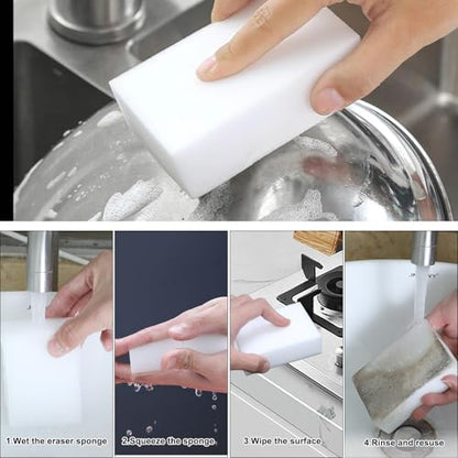 Magic Sponge Eraser,Multi-Functional Household Cleaning Kitchen Dish Sponge for Furniture (2X-100) - color: 2x-100