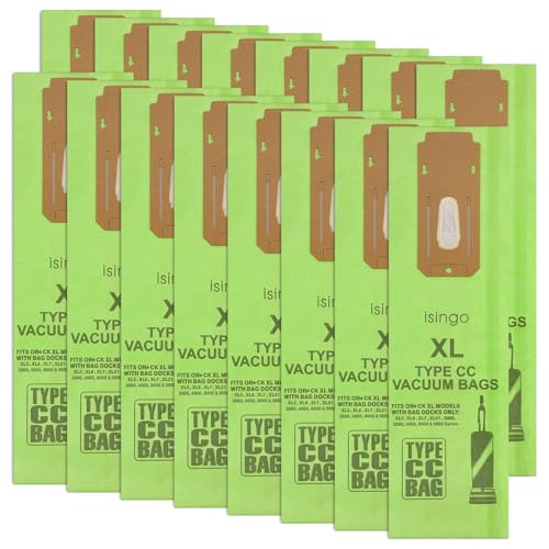 16 Pack Vacuum Bags Replacement for Oreck Type CC, Fit all Orеck XL Upright Vacuum Cleaner, XL XL2 XL7 XL21, Replaces Part #CCPK8, CCPK8DW, Green