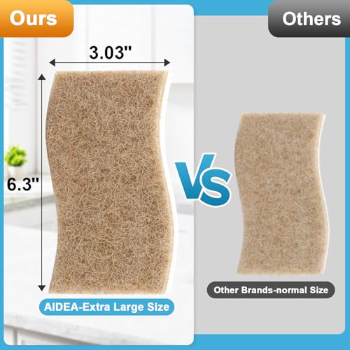 AIDEA XL Sponges Kitchen-24Count, Non-Scratch Dish Sponge - color: Brown-extra Large