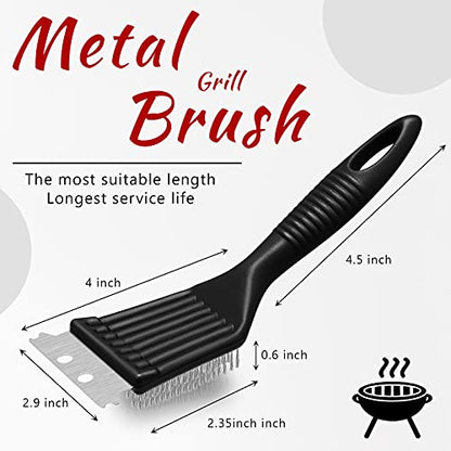 Chengu 2 Pcs 8 Inch BBQ Grill Brush for Outdoor Grill and Scraper - size: 8 Inch