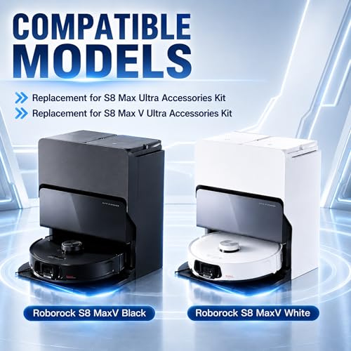 29 Pack Accessories Kit,Compatible with Roborock S8 MaxV Ultra Robot Vacuum,1 Mop Clean Brush,2 Roller Brush,4 Small Mops,4 Mop Pads,4 Hepa Filters,6 Side Brushes,6 Vacuum Bags,S8 Max Parts - size: 29Pcs for S8 MaxV Ultra Part