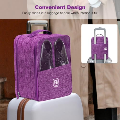 Shoe Bags for Travel,Holds 3 Pairs of Shoes,for Travel&Daily Use - color: Purple