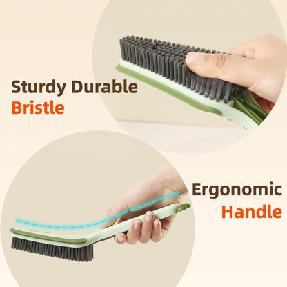 3-in-1 Detail Cleaning Brush, Crevice Grout Brush, Orange - color: Orange