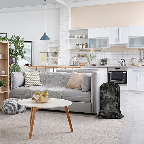 Swono Camouflage Pattern Extra Large Huge Heavy Duty Polyester Laundry Storage Bag with Drawstring, Modern Military Camo Jungle Woodland Machine Washable - color: Camouflage Pattern
