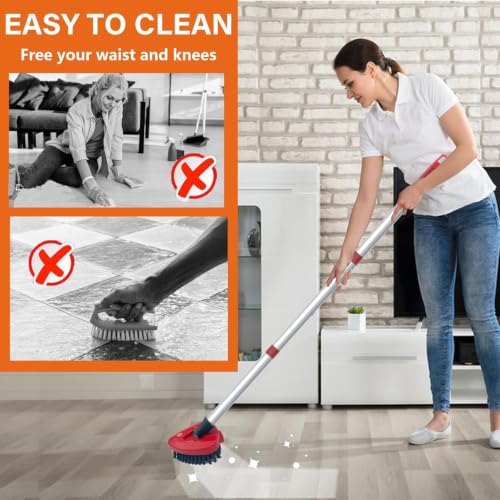 2 Pack Spin Mop Replace Scrub Brush Head for O Cedar RinseClean 2-Tank - size: Small (Red 2 Pack)