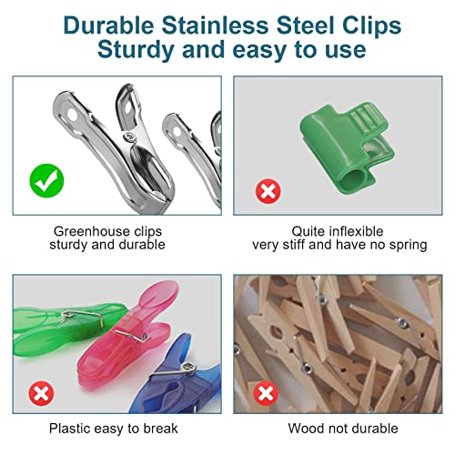 40 PCS Garden Clips for Netting, Heavy Duty Steel Greenhouse Clamps - style: 2inch-40pcs