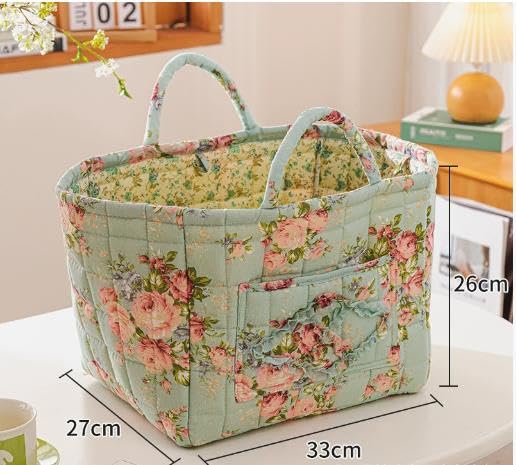 Boho Fabric Storage Basket, Large Capacity Laundry Basket, 12.2'' x 10.23'' x 10.23'' Collapsible Laundry Hamper with Easy Carry Handles (Burgundy, L) - color: Burgundy