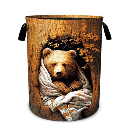 Fall Laundry Basket Waterproof Laundry Hamper Foldable Laundry Bag with Handles for Bedroom, Bathroom, Office, Clothes Storage - color: Fall