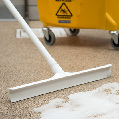 SPARTA 20" Floor Squeegee Replacement Head, Seamless Rubber with Rust-Free Plastic Frame for HACCP Compliance, Heavy-Duty Industrial Use, Thermoplastic Rubber, 19.75 Inches, White - color: White