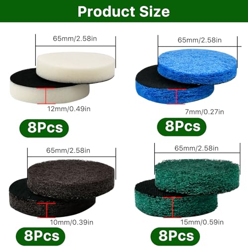 32 Pcs Electric Cleaning Brush Pad Set Fit for Dremel Versa Cleaning Brush