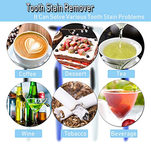 Teeth Stain Remover Tooth Stain Plaque Remover Tooth Whitening Polishing Cleaning Kit, 3 Pack, White