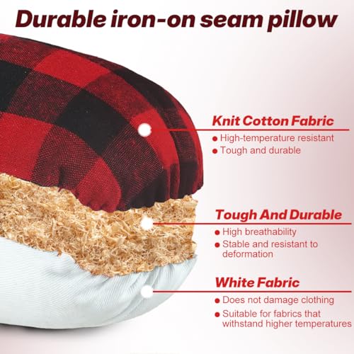 Tailors Ham and Seam Roll Set Pressing Ham for Ironing Sewing Curved Design Dual-Side Material 2 Pieces - size: short and long
