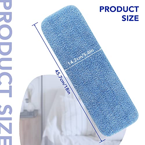 Replacement Microfiber Pad for Rubbermaid Commercial 18 Inch and 17 Inch Mop - 3 Pack Wet & Dry Commercial Cleaning Reusable Mop Refills Fit for Any Microfiber Flat - color: 18 Inch-3pack-blue