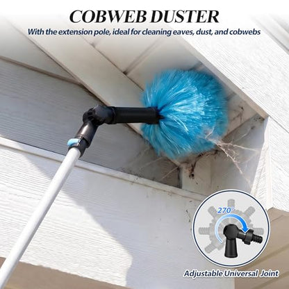 COVERONICS 30FT High Duster Cleaning Tools with 6-24FT Extension Poles - size: 24FT